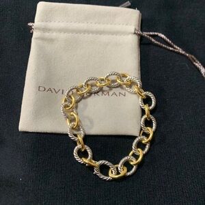 David Yurman Gold and Silver Bracelet 19cm